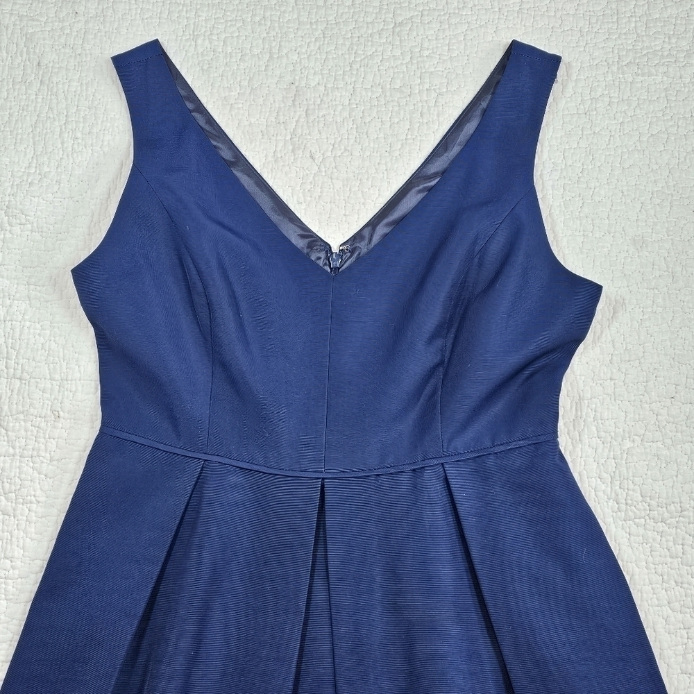J. Crew Kami Fit and Flare Navy Vicose Dress - Picture 3 of 15